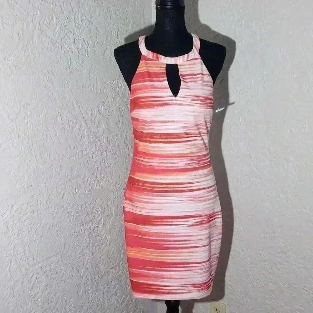 Guess womens sheath with key hole dress sz 8